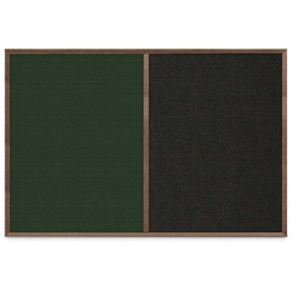 United Visual Products Slim Style Indoor Enclosed Corkboard, 24 UV502SC-BLACK-CLOUD - main